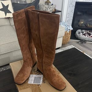 Women’s Tall Suede Knee-High Boots - Brown